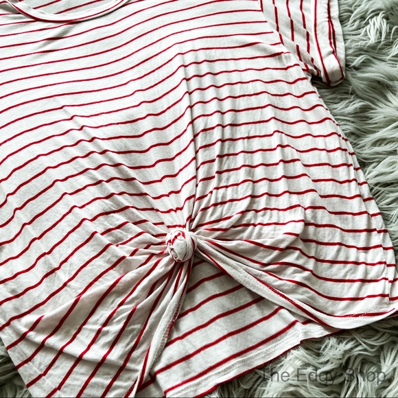 Charlotte Russe | West Coast Love Striped Crop Tee - Picture 2 of 6